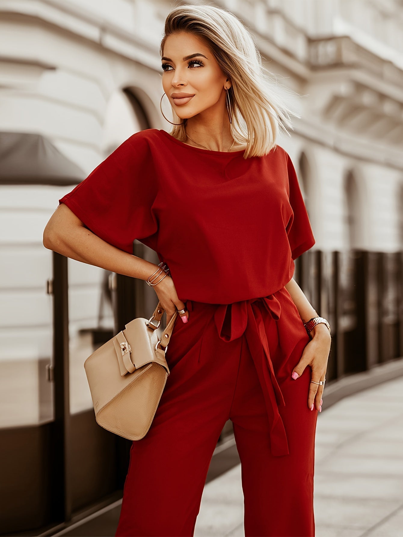 Eenvoudige en stijlvolle winterjumpsuit