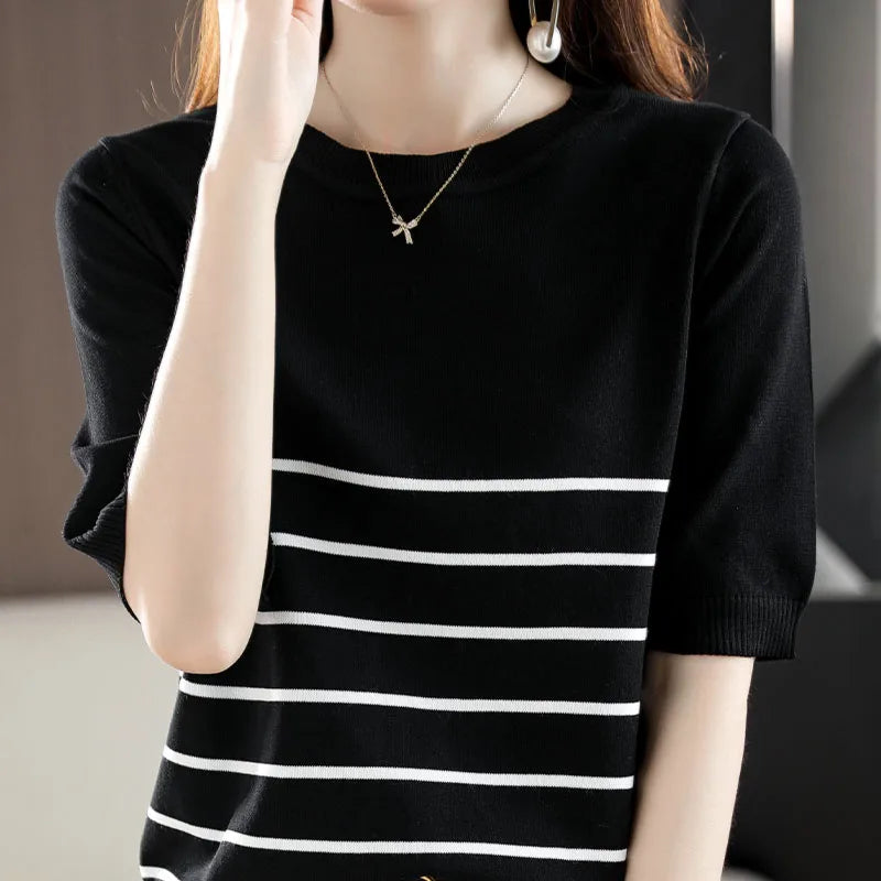 Adeline Chique en Relaxed winter T-shirt