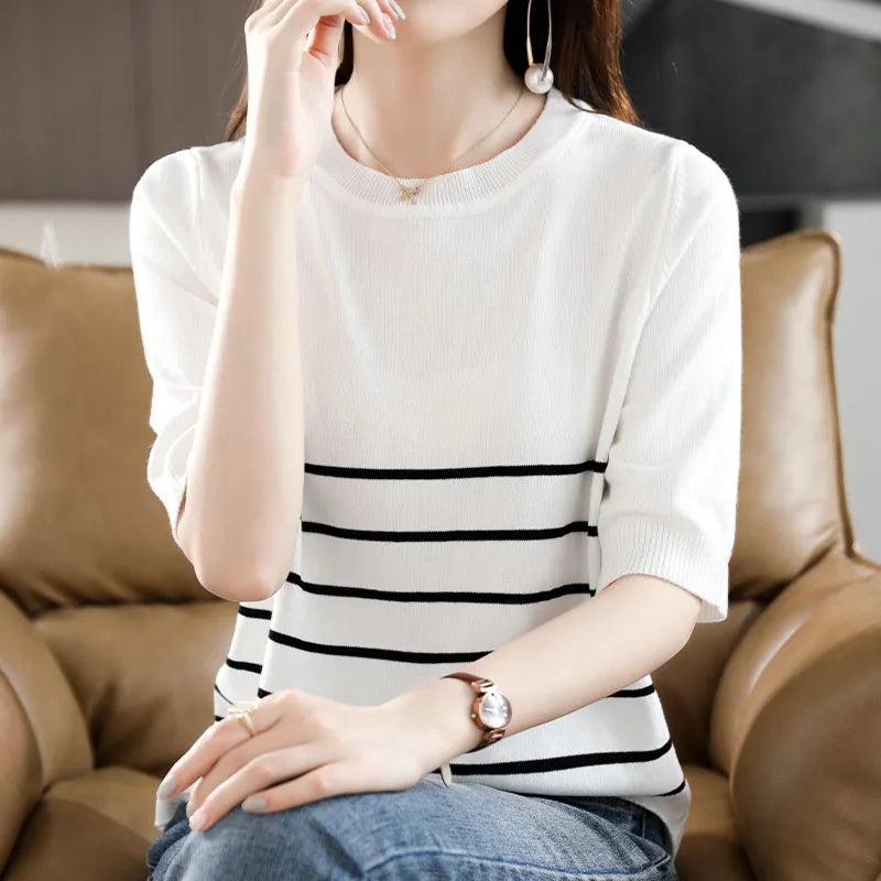 Adeline Chique en Relaxed winter T-shirt