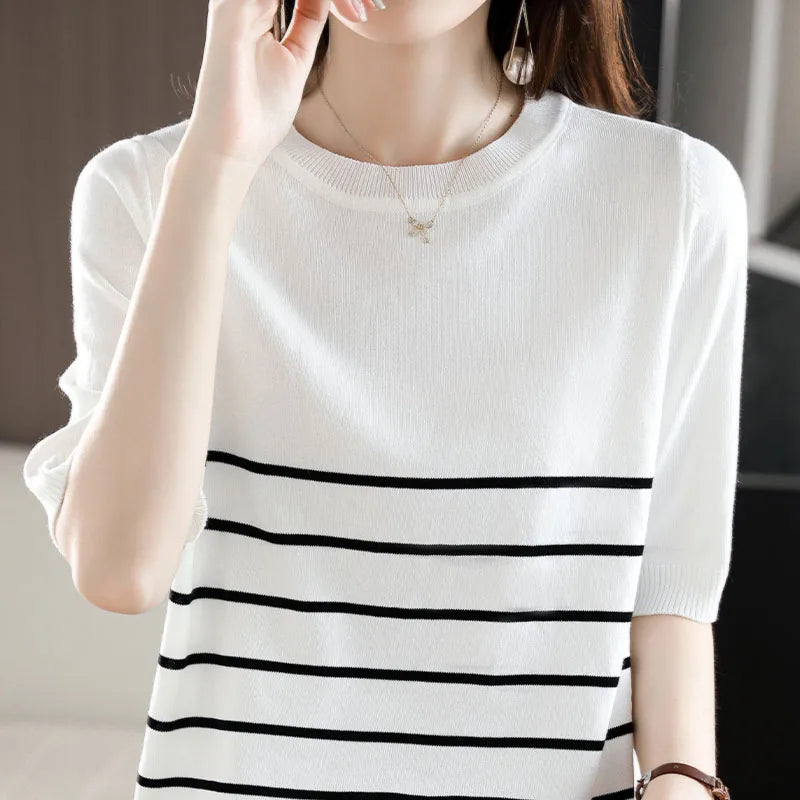 Adeline Chique en Relaxed winter T-shirt