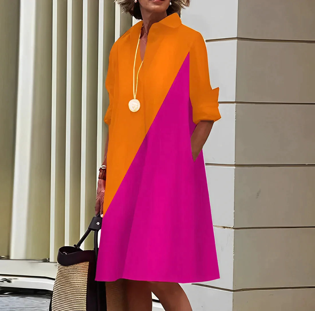 Everly - Modieuze jurk met polokraag