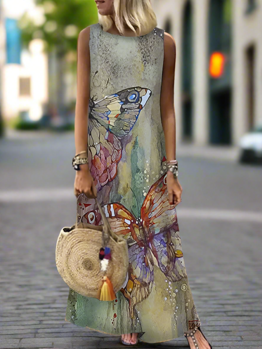 Mila - Zomerjurk met vintage print
