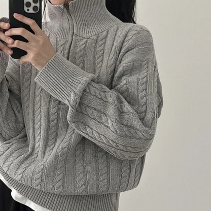 Natalie - Vintage damessweaters met halve rits