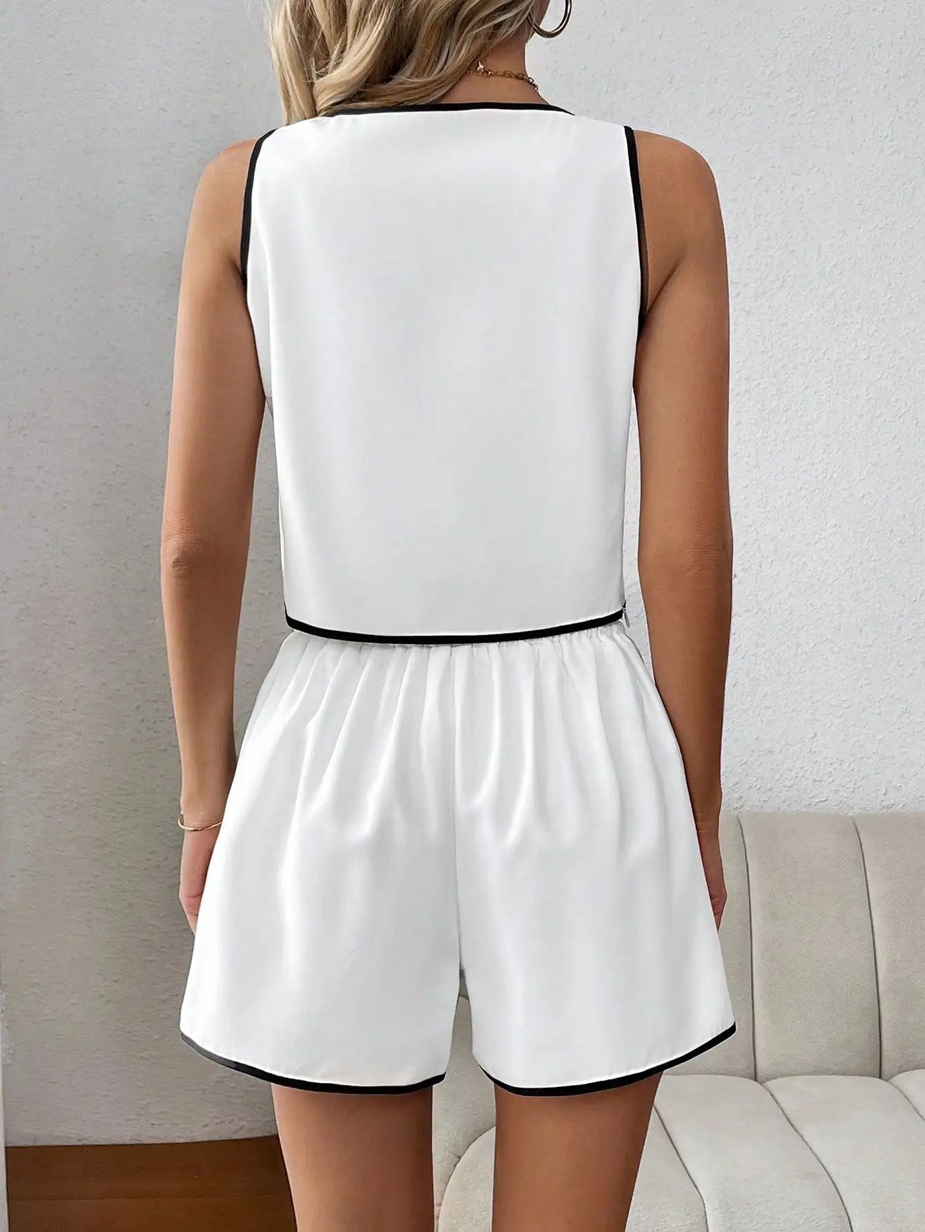 Angel - Zomersport mouwloos vest, tweedelige set