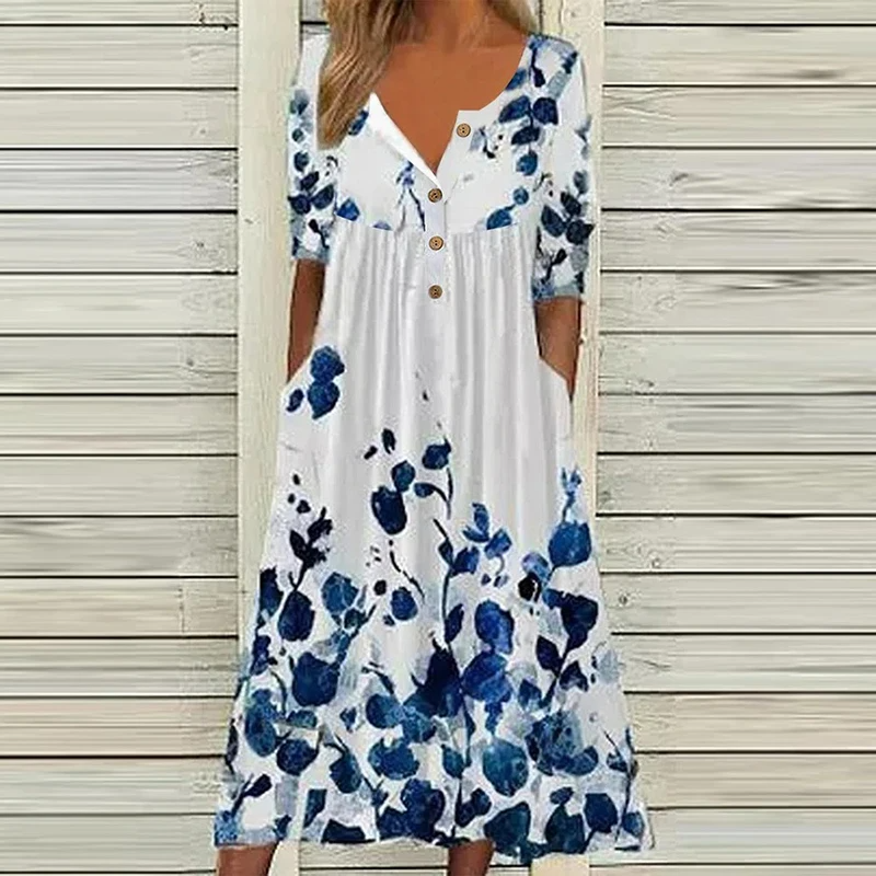 Lainey - Elegante casual vintage jurken
