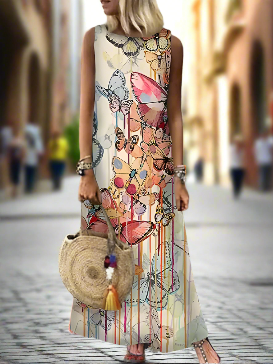 Mila - Zomerjurk met vintage print