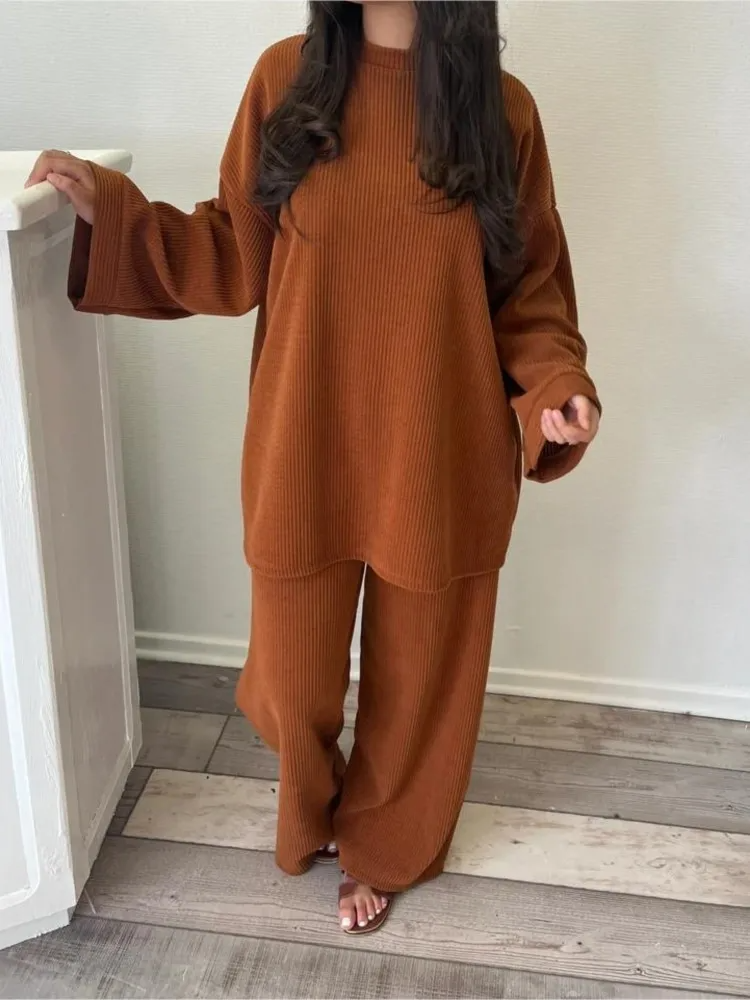 Julia - Herfst-winter effen corduroy sets