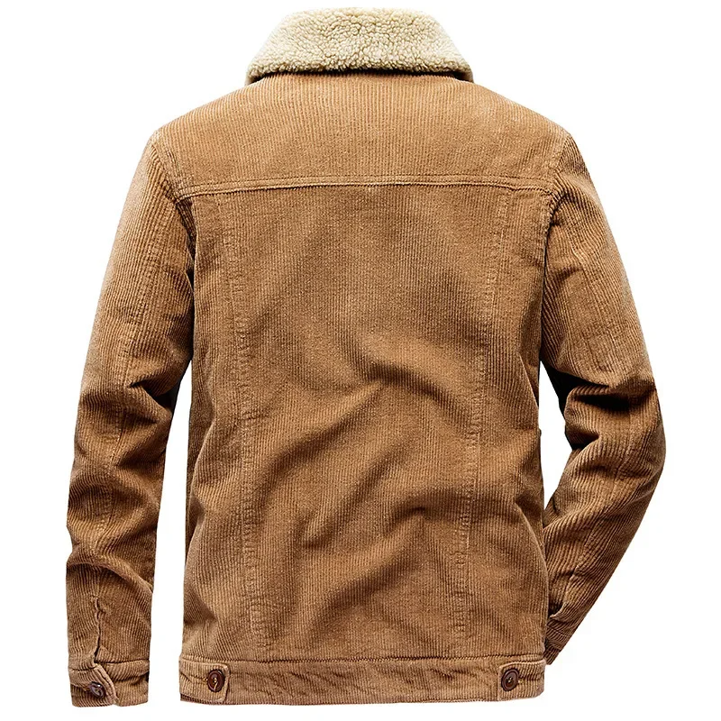 Jason - Winterjack met rits en fluwelen overjas van corduroy