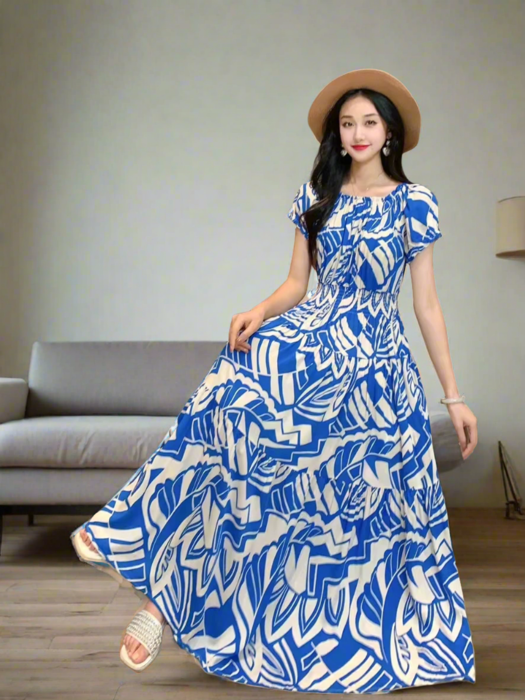 Vivian - Indian Summer lange maxi-jurk