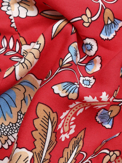 Anna - Vintage bloemen Boho bedrukte vestidos damesjurk