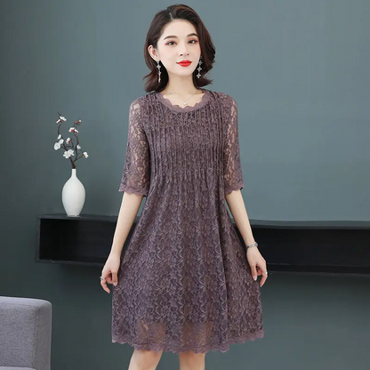Hannah - Vintage effen kleur truien met halve mouwen