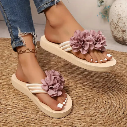 Joan - Damesslippers met zonnebloemdecoratie