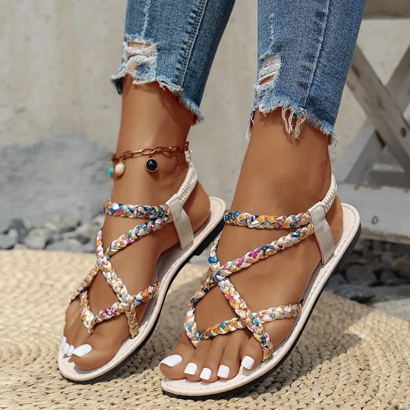 Olive - Platte sandalen voor vrouwen
