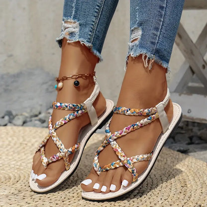Olive - Platte sandalen voor vrouwen