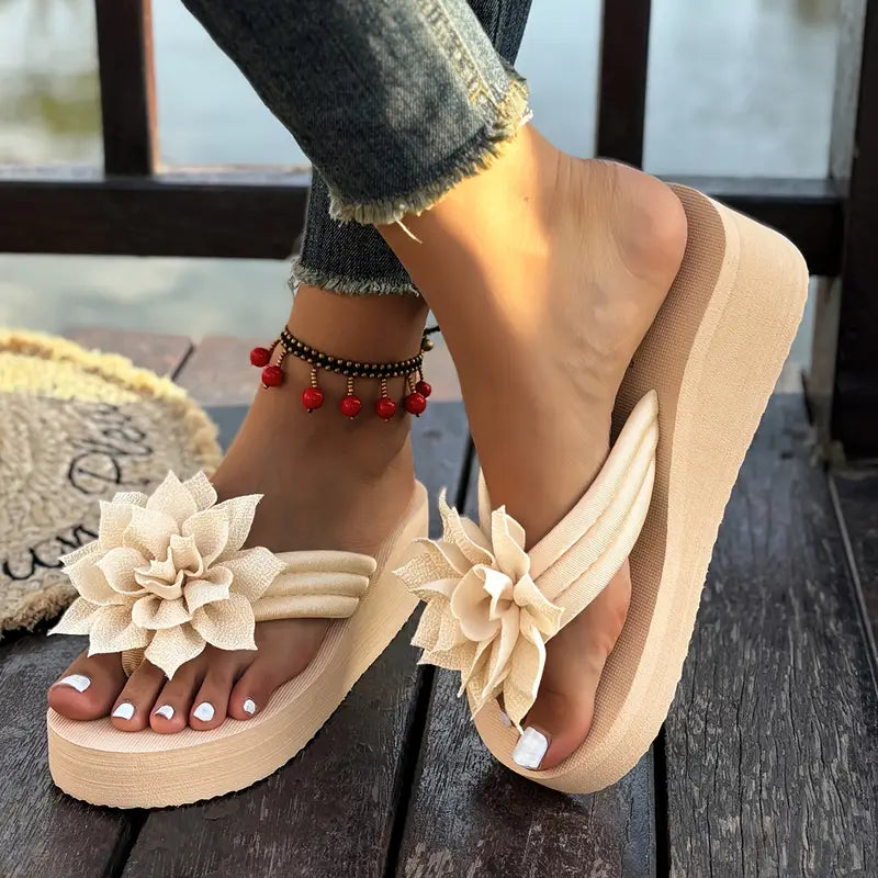 Marjorie - Damesslippers met zonnebloemdecoratie