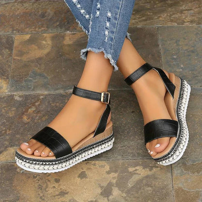 Erna - Comfortabele orthopedische sandalen met sleehak