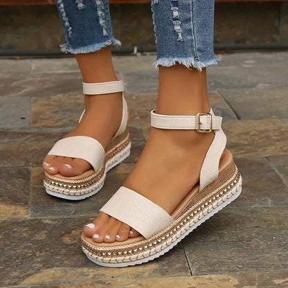 Erna - Comfortabele orthopedische sandalen met sleehak