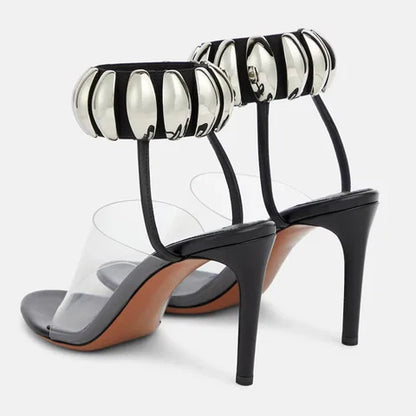 Jennie - Transparante Hoge Hakken Sandalen met Parels voor Vrouwen