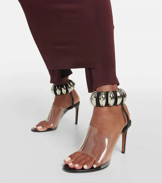 Jennie - Transparante Hoge Hakken Sandalen met Parels voor Vrouwen