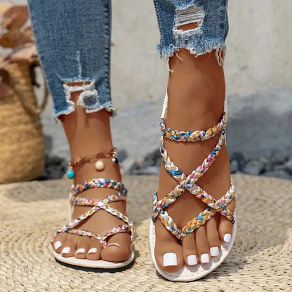 Olive - Platte sandalen voor vrouwen