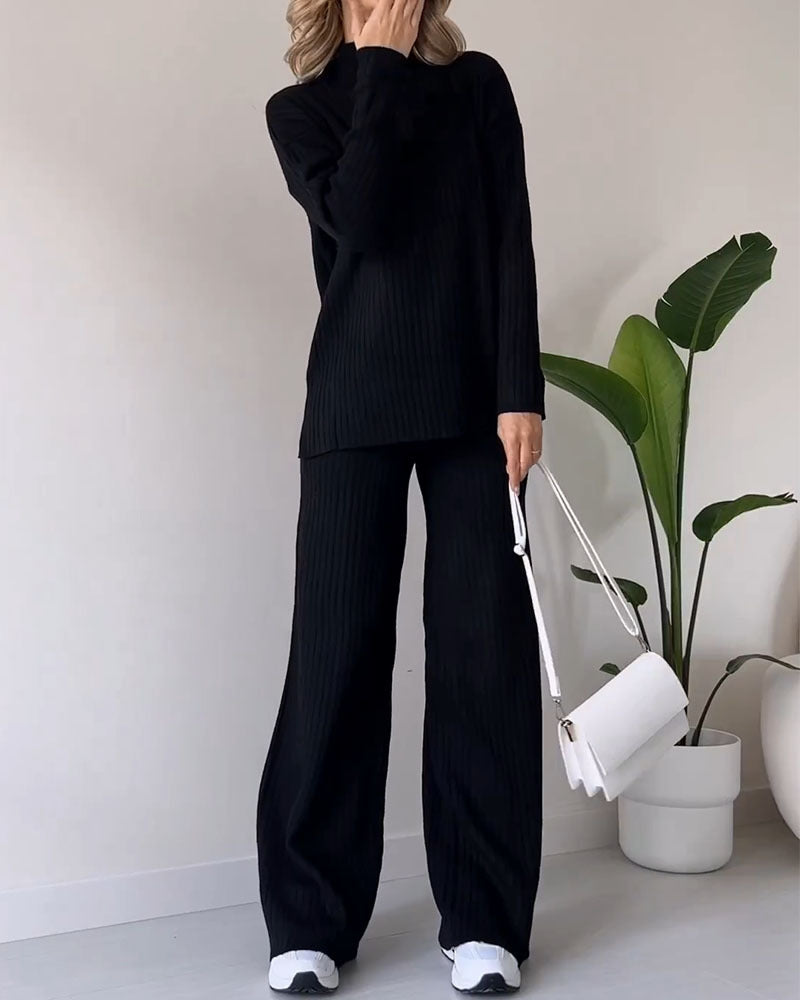 Carol - Casual Tweedelige Set Met Chique Split
