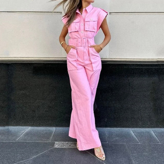 Bobby - Roze casual jumpsuit