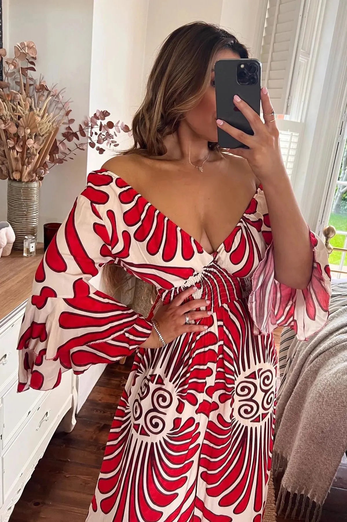 Sara - Vintage Bloemen Jumpsuit Met Ruches En Mouwen